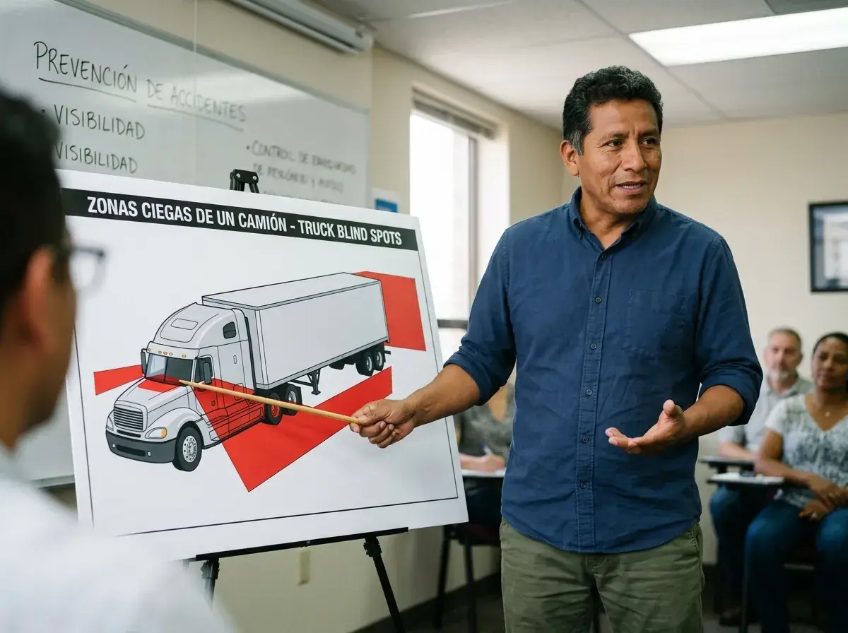 Blind spot identification and preventive driving.