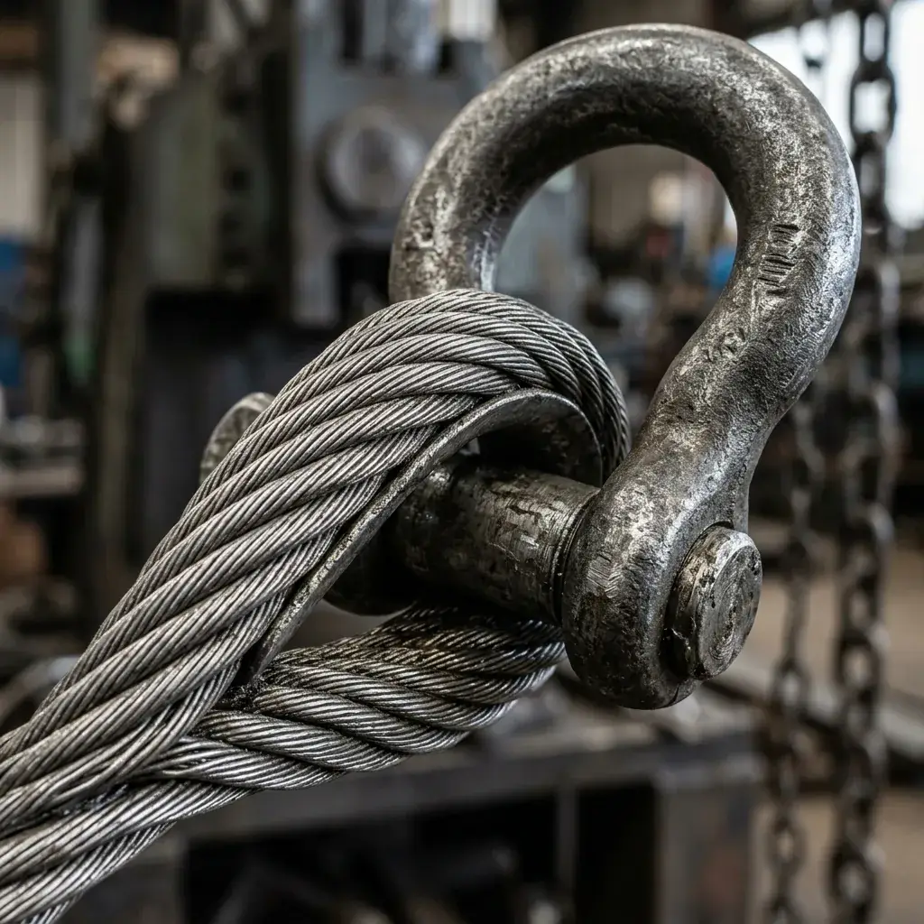 Technical inspection of lifting accessories for risky operations.