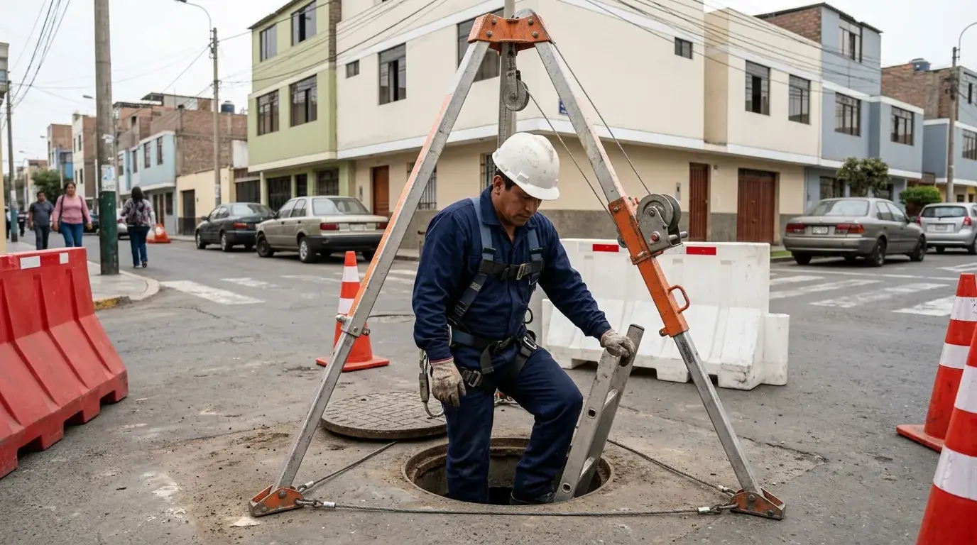 Technical training for safe entry into confined spaces with Grupo Inproser.